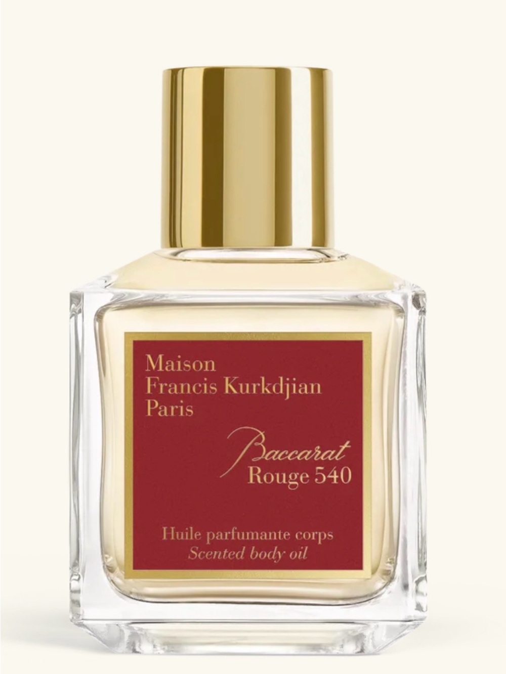 Maison Francis Kurkdjian Baccarat Rouge 540 Body Oil - Red & Gold